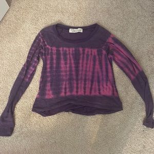 Long sleeve semi crop top in small